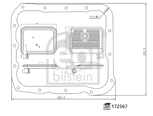Automatinės transmisijos hidraulinių filtrų komplektas FEBI BILSTEIN 172567