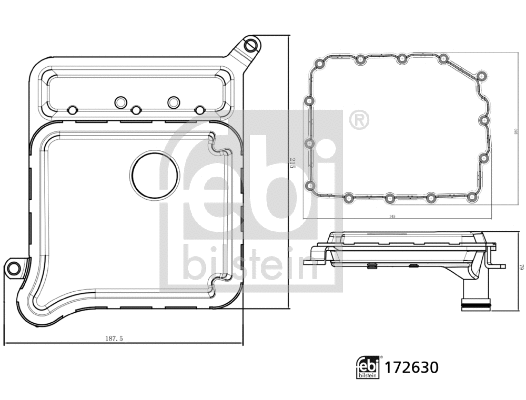 Automatinės transmisijos hidraulinių filtrų komplektas FEBI BILSTEIN 172630