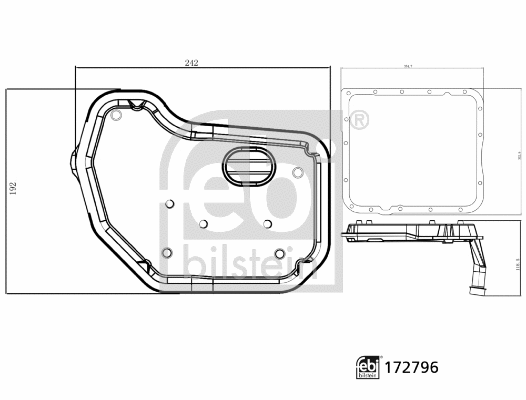 Automatinės transmisijos hidraulinių filtrų komplektas FEBI BILSTEIN 172796