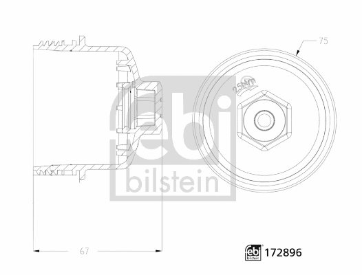 Alyvos filtro korpuso dangtis FEBI BILSTEIN 172896