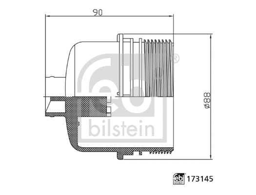 Alyvos filtro korpuso dangtis FEBI BILSTEIN 173145