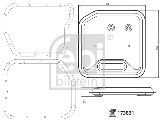 Automatinės transmisijos hidraulinių filtrų komplektas FEBI BILSTEIN 173831