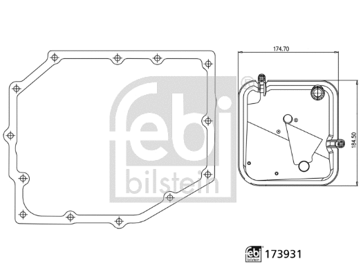 Automatinės transmisijos hidraulinių filtrų komplektas FEBI BILSTEIN 173931