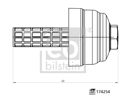 Alyvos filtro korpuso dangtis FEBI BILSTEIN 174254