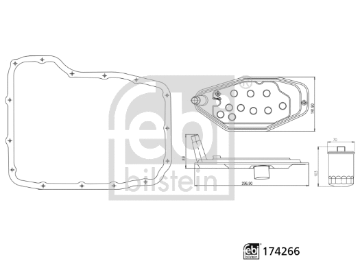 Automatinės transmisijos hidraulinių filtrų komplektas FEBI BILSTEIN 174266