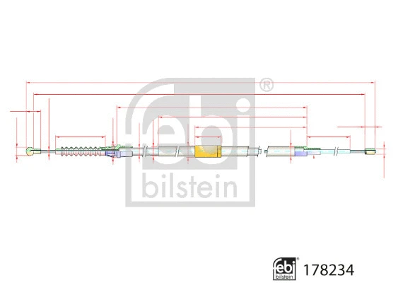 Stovėjimo stabdžio trosas FEBI BILSTEIN 178234