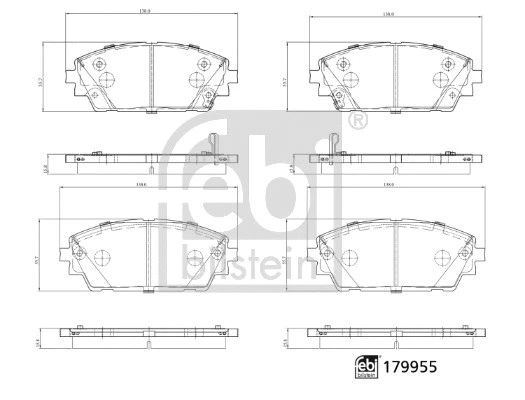 Diskinių stabdžių trinkelių rinkinys FEBI BILSTEIN 179955