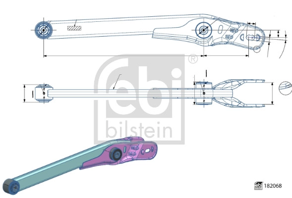 Vikšro valdymo svirtis FEBI BILSTEIN 182068