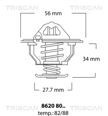 Termostatas TRISCAN 8620 8088
