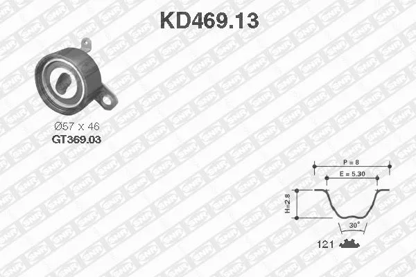 Paskirstymo diržo komplektas SNR KD469.13