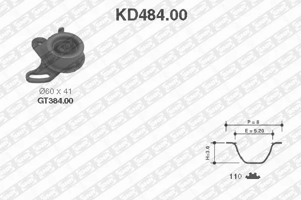 Paskirstymo diržo komplektas SNR KD484.00