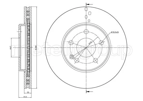 Stabdžių diskas METELLI 23-0832C