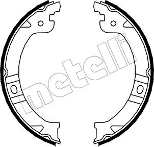 Rankinio stabdžio trinkelių komplektas METELLI 53-0027