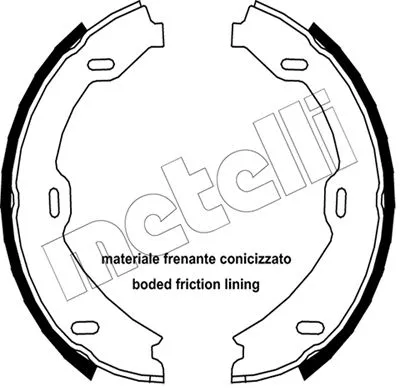 Rankinio stabdžio trinkelių komplektas METELLI 53-0241