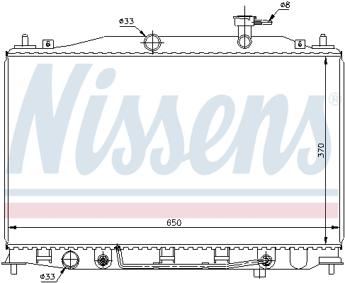Variklio aušinimo radiatorius NISSENS 67503
