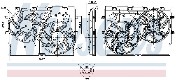 Radiatoriaus ventiliatorius NISSENS 850005