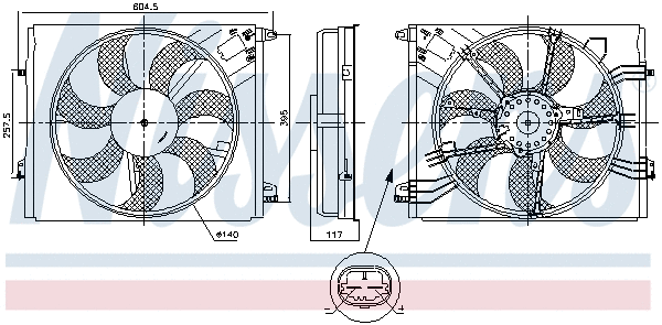 Radiatoriaus ventiliatorius NISSENS 850050