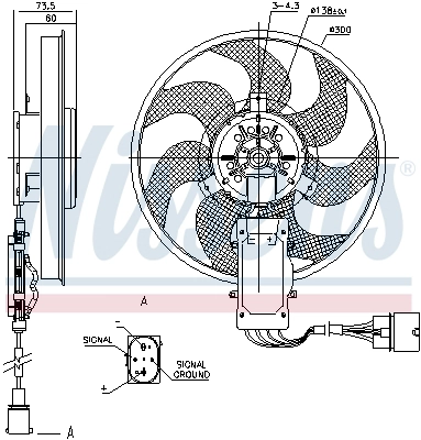 Radiatoriaus ventiliatorius NISSENS 85730