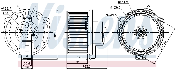 Vidaus putiklis NISSENS 87107