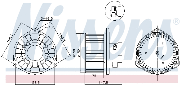 Vidaus putiklis NISSENS 87531