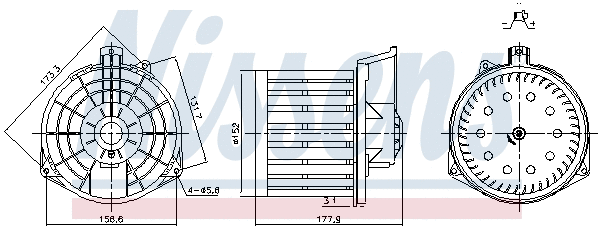 Vidaus putiklis NISSENS 87549