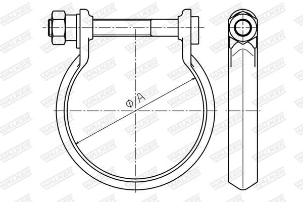 Išmetimo sistemos spaustukas WALKER 80910