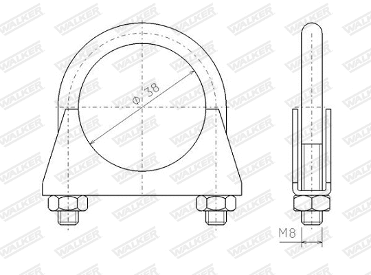 Išmetimo sistemos spaustukas WALKER 82305