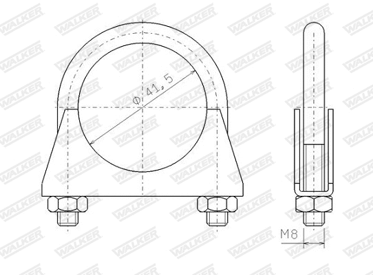 Išmetimo sistemos spaustukas WALKER 82306