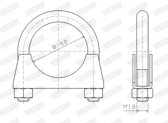 Išmetimo sistemos spaustukas WALKER 82328