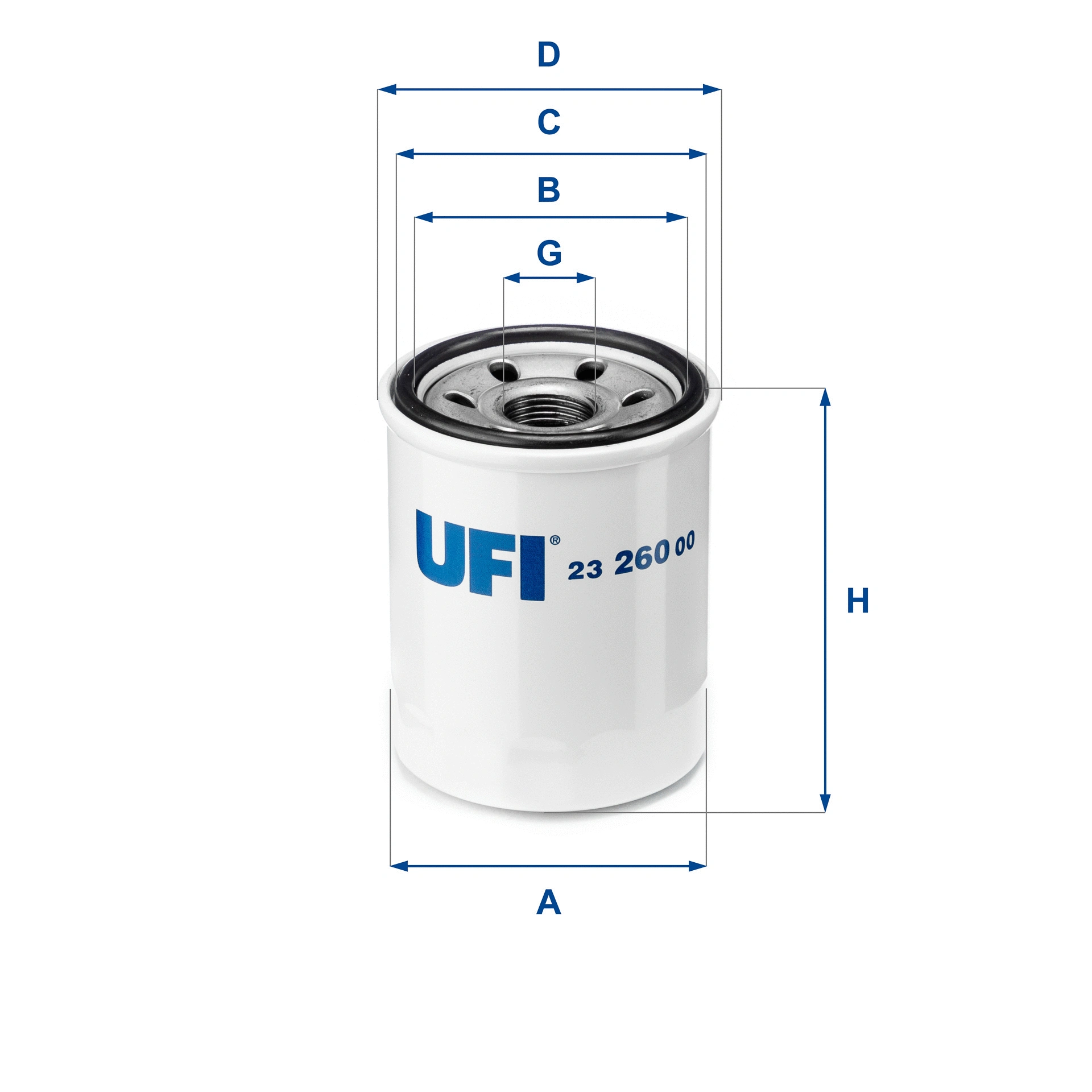 Alyvos filtras UFI 23.260.00