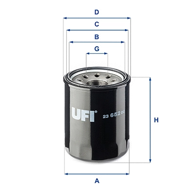 Alyvos filtras UFI 23.652.00