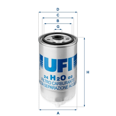 Kuro filtras UFI 24.H2O.00
