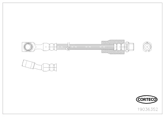 Stabdžių žarnelė CORTECO 19036352