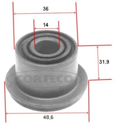 Valdymo svirties/išilginių svirčių įvorė CORTECO 21652441