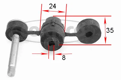 Stabilizatoriaus įvorė CORTECO 21652487