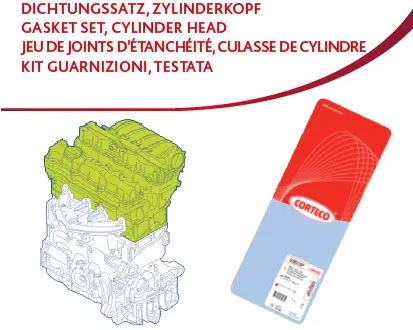 Cilindro galvos tarpiklių komplektas CORTECO 418250P
