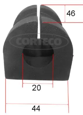 Stabilizatoriaus įvorė CORTECO 49363595
