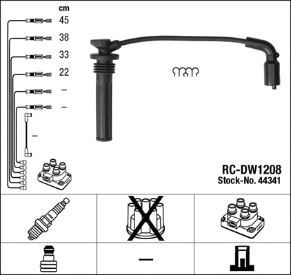 Uždegimo laidų komplektas NGK 44341