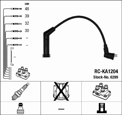 Uždegimo laidų komplektas NGK 6299