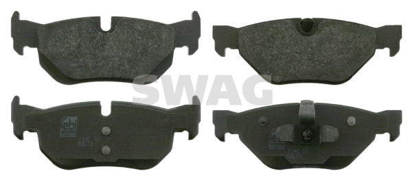Diskinių stabdžių trinkelių rinkinys SWAG 20 91 6533