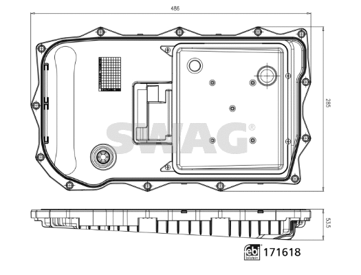 Automatinės transmisijos hidraulinis filtras SWAG 33 10 0984