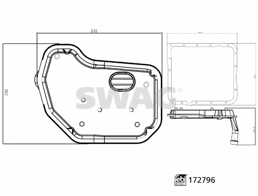 Automatinės transmisijos hidraulinių filtrų komplektas SWAG 33 10 1492