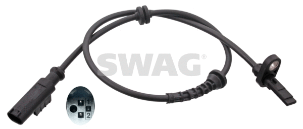 Rato greičio jutiklis (ABS daviklis) SWAG 40 10 0988