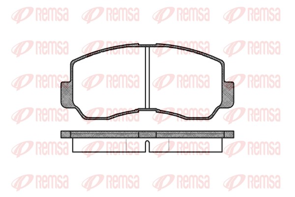 Diskinių stabdžių trinkelių rinkinys REMSA 0094.40