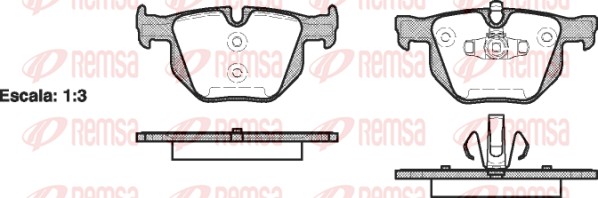 Diskinių stabdžių trinkelių rinkinys REMSA 0381.70