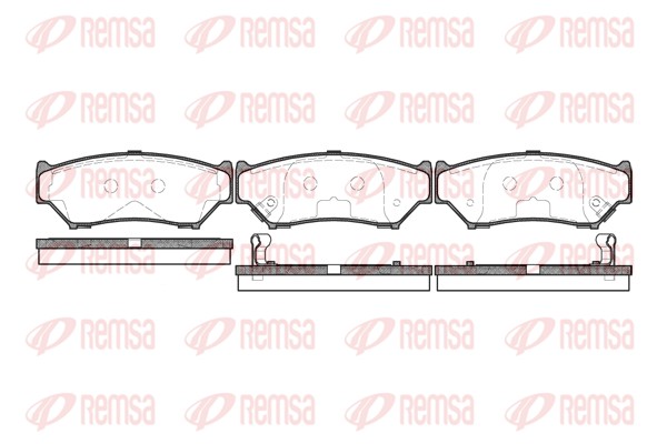 Diskinių stabdžių trinkelių rinkinys REMSA 0389.12