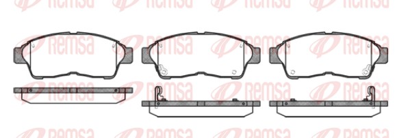 Diskinių stabdžių trinkelių rinkinys REMSA 0402.02