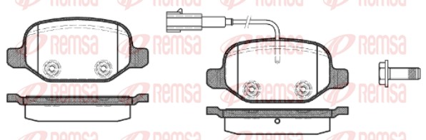 Diskinių stabdžių trinkelių rinkinys REMSA 0727.02