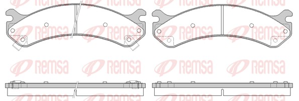 Diskinių stabdžių trinkelių rinkinys REMSA 0756.02