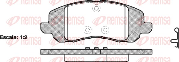 Diskinių stabdžių trinkelių rinkinys REMSA 0804.20